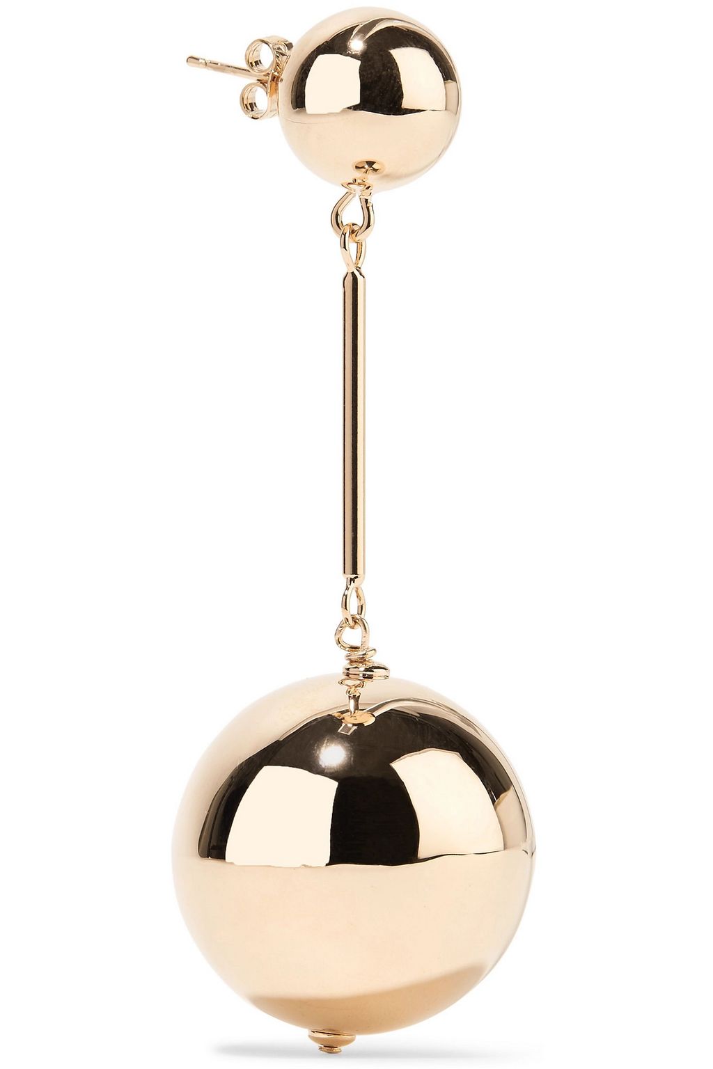 JW ANDERSON Sphere gold-plated earrings