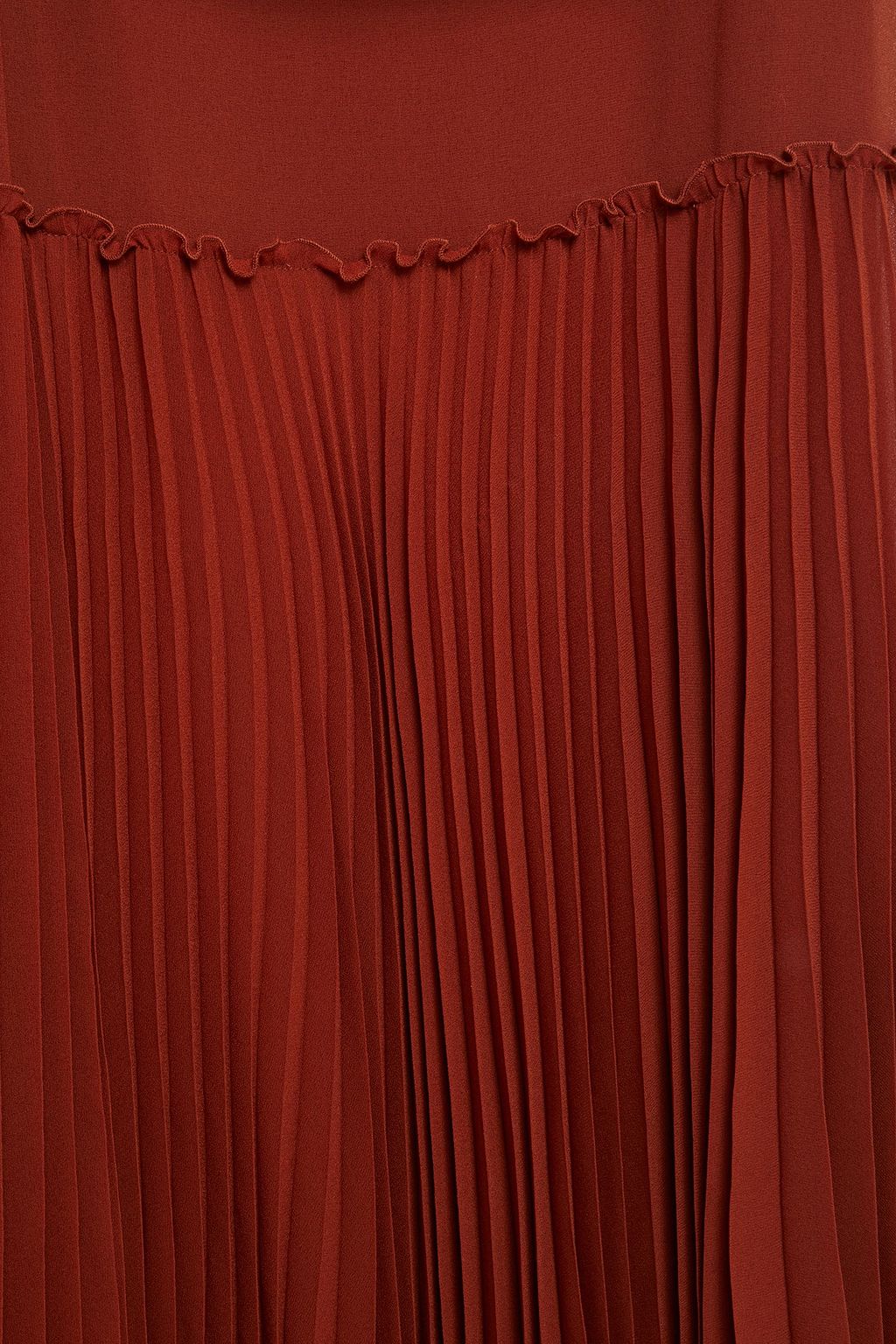SEE BY CHLOÉ Asymmetric plissé-georgette midi dress