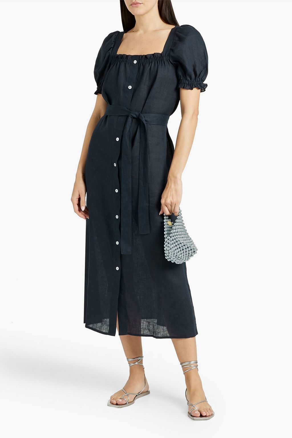 SLEEPER Brigitte Midikleid aus Leinen
