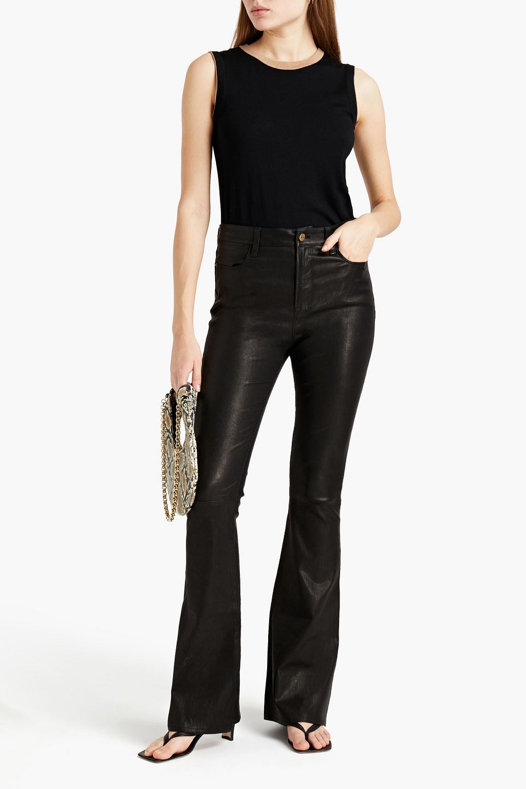 frame le high leather pants