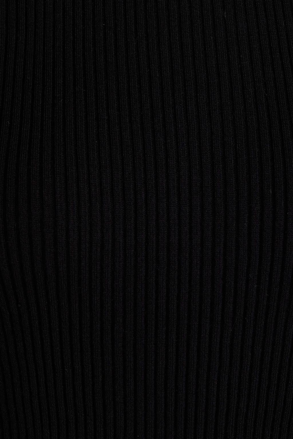 CHLOÉ Ribbed wool, silk and cashmere-blend turtleneck sweater