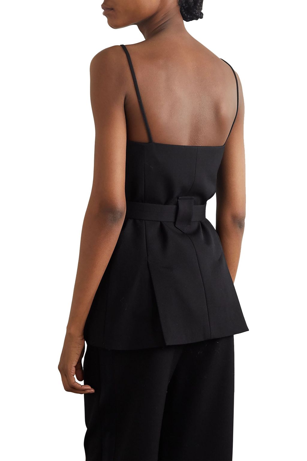 CHLOÉ Top aus Grain de Poudre aus Wolle mit Gürtel