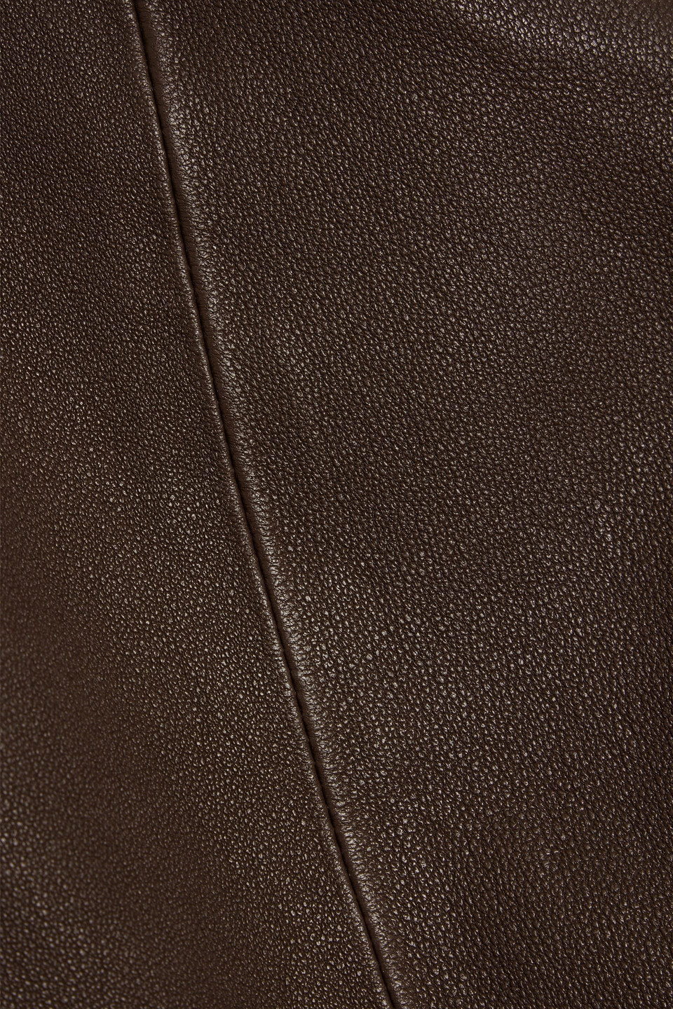 Balmain Leather Skinny Pants In Chocolate