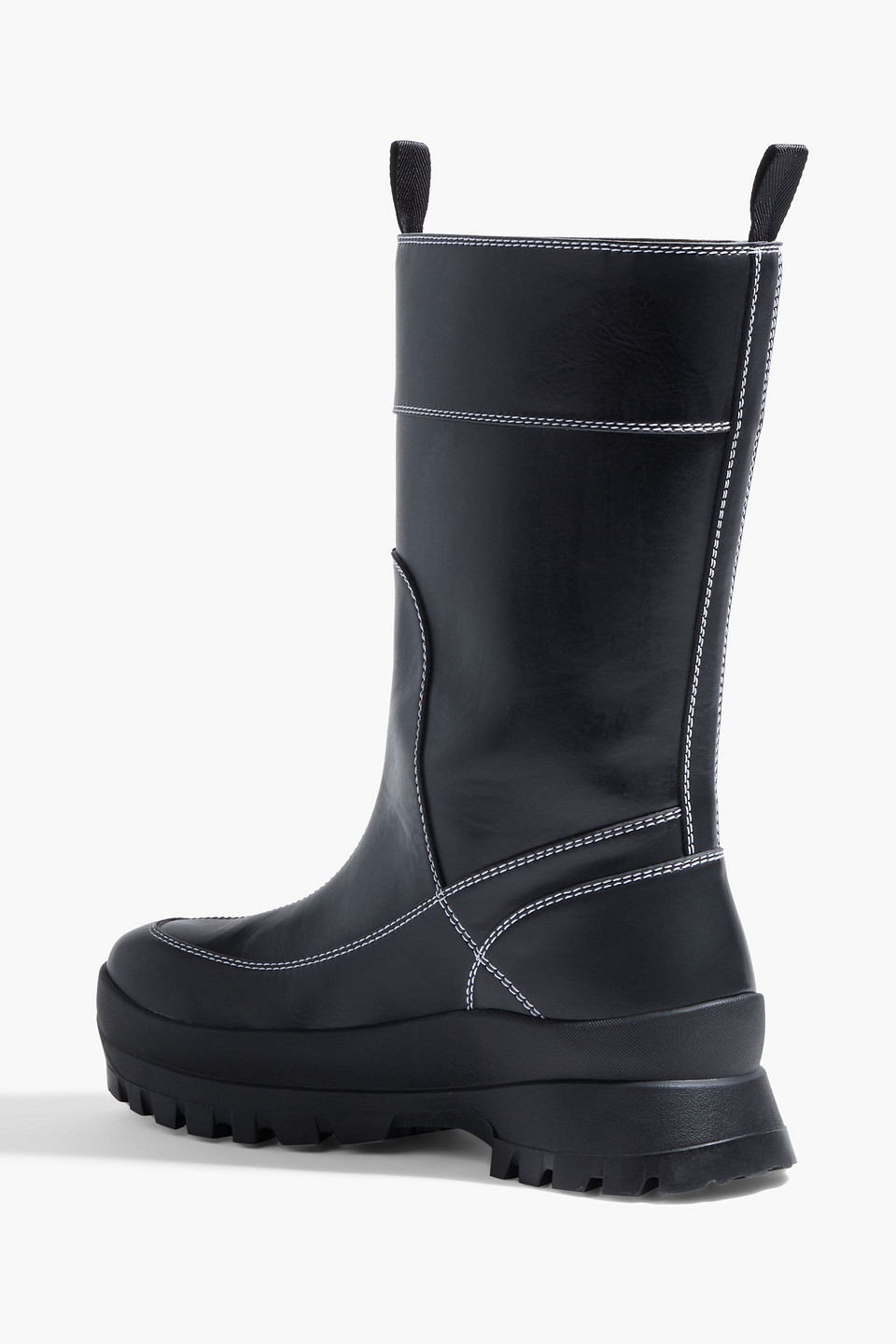  Stella Mccartney - Regenstiefel Aus Kunstleder - Schwarz - Eu 35 