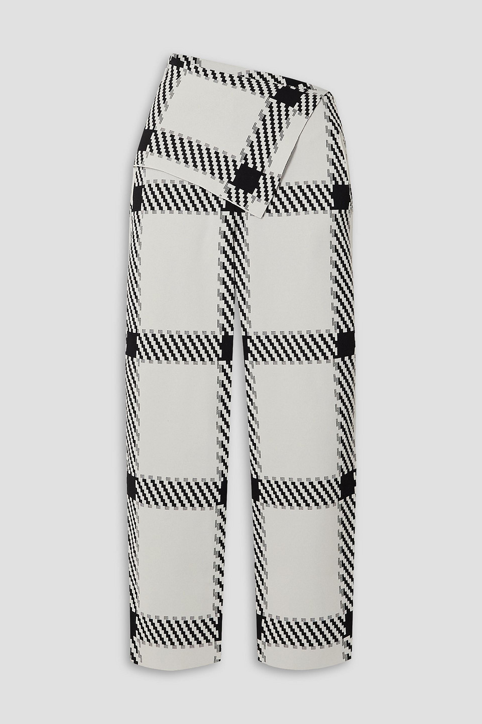 Stella McCartney Checked stretch-knit wide-leg pants
