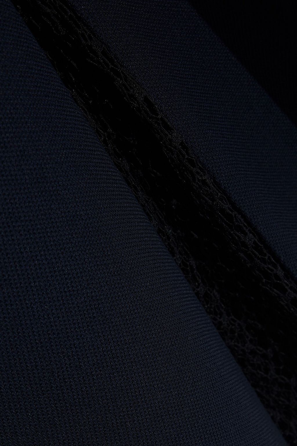 ROLAND MOURET Belted lace-trimmed piqué coat