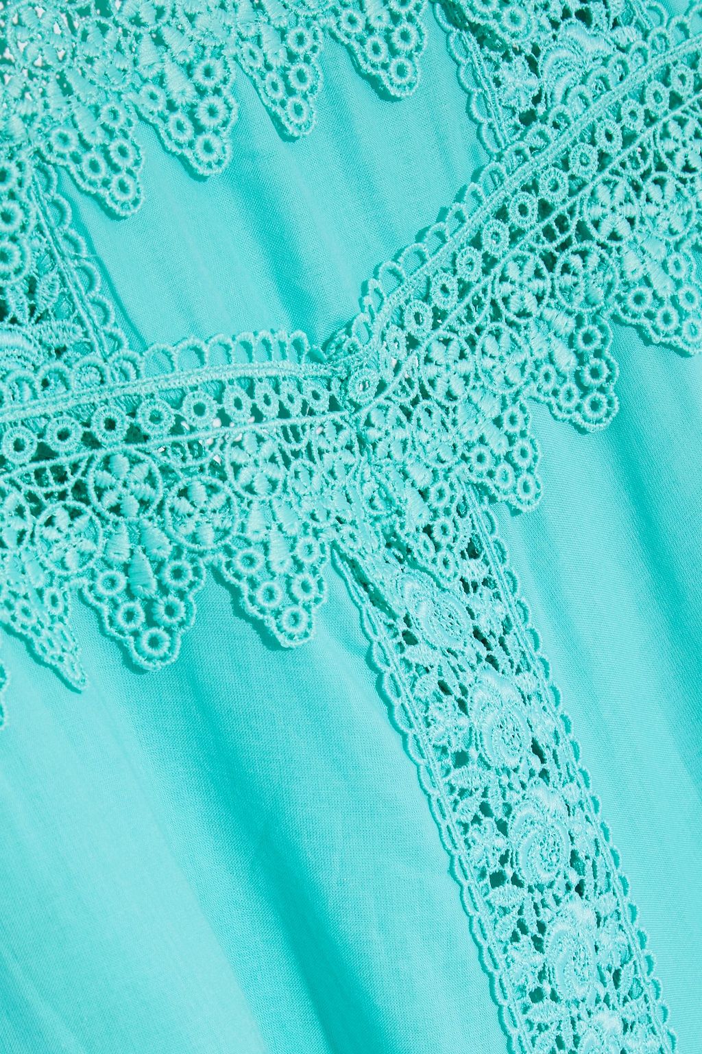 CHARO RUIZ IBIZA Imogen crocheted lace-trimmed cotton-voile maxi dress