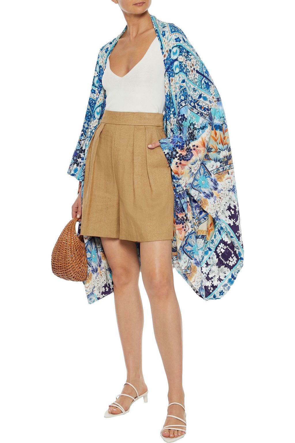CAMILLA Tokyo Tribe printed silk crepe de chine kimono
