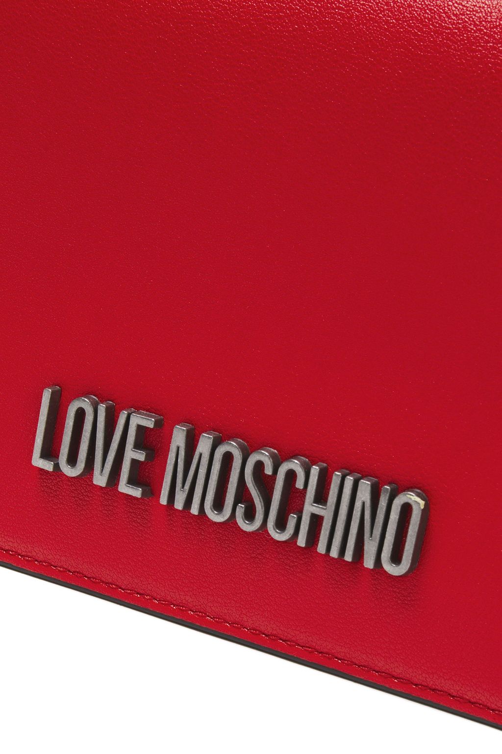 LOVE MOSCHINO Logo-embellished faux leather shoulder bag