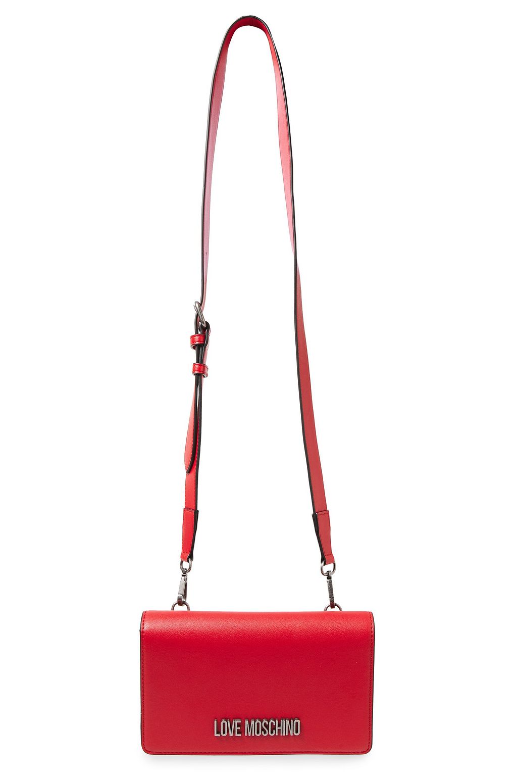 LOVE MOSCHINO Logo-embellished faux leather shoulder bag
