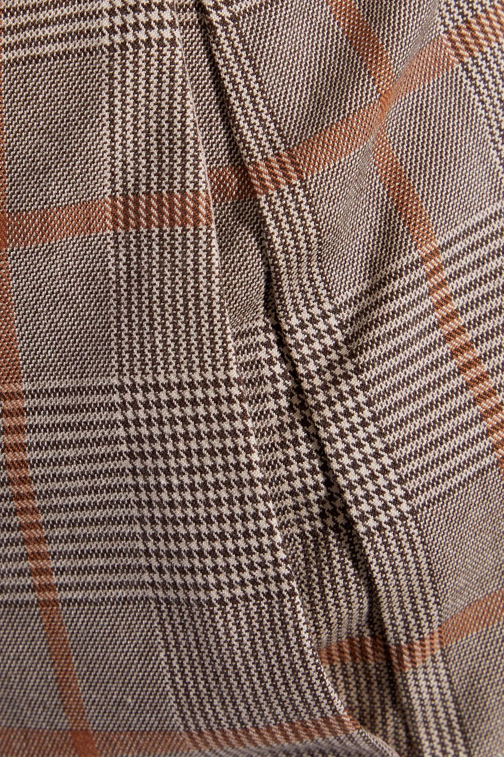 ZIMMERMANN Unbridled Stovepipe checked stretch-cotton slim-leg pants