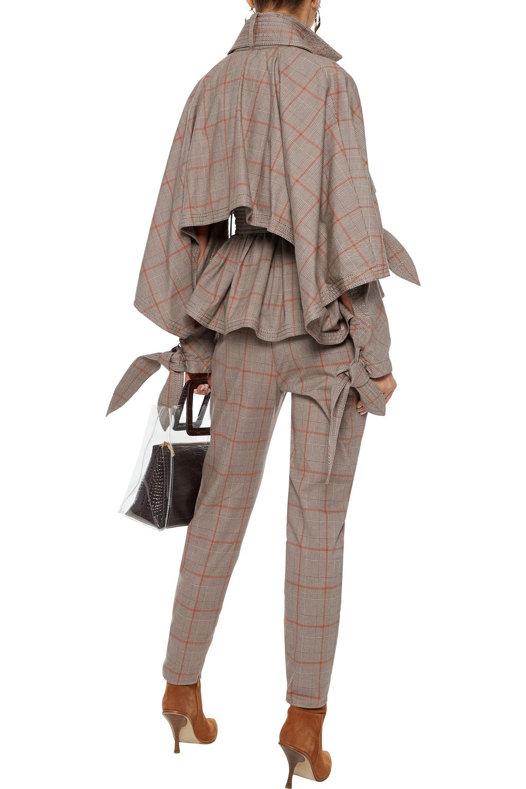 ZIMMERMANN Unbridled Stovepipe checked stretch-cotton slim-leg pants
