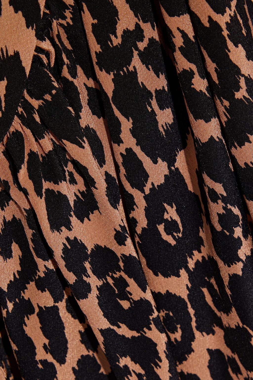 MICHAEL KORS COLLECTION Wrap-effect ruffle-trimmed leopard-print silk-crepe dress