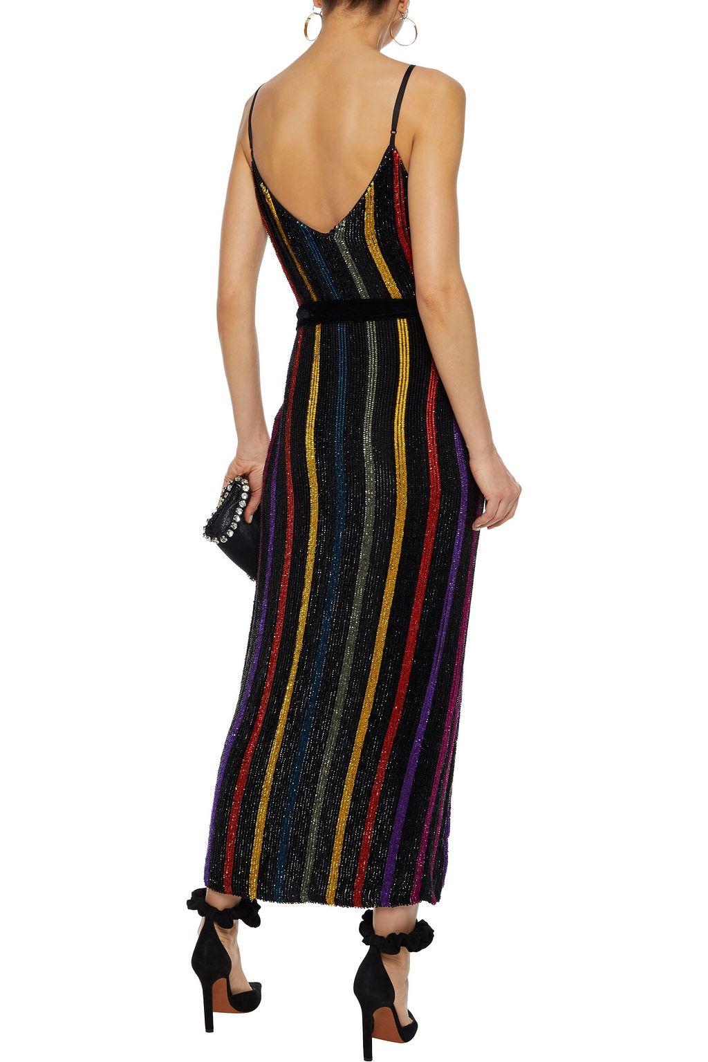 RETROFÊTE Rebecca sequined chiffon maxi dress