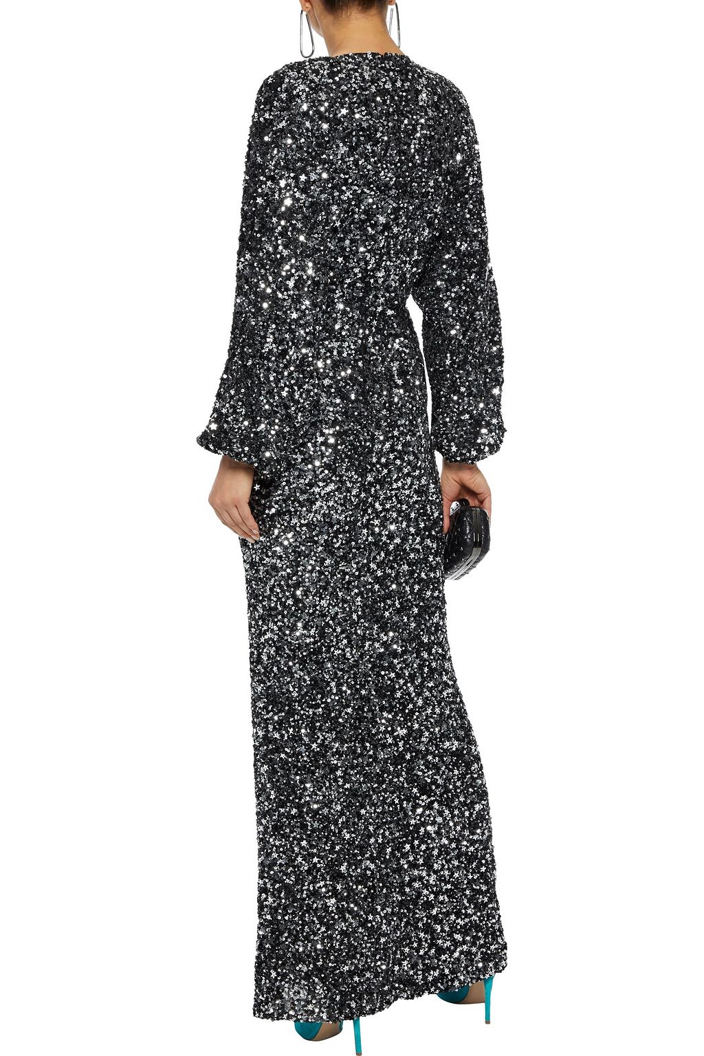 RETROFÊTE Camille sequined chiffon maxi dress