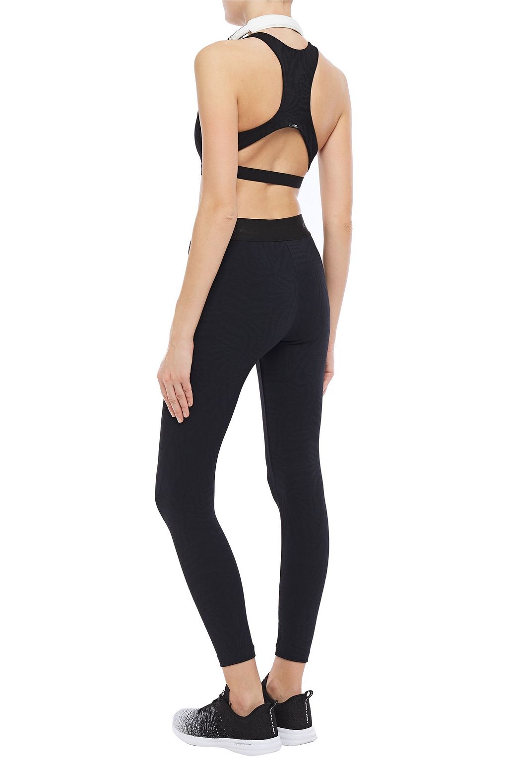 KORAL Galaxy Knockout cropped stretch-jacquard leggings