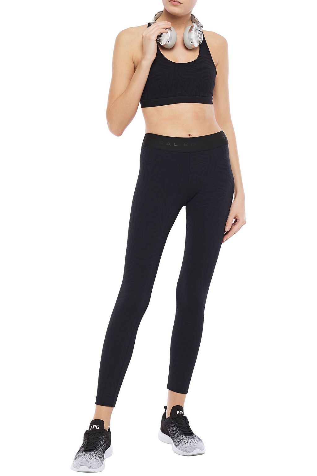 KORAL Galaxy Knockout cropped stretch-jacquard leggings