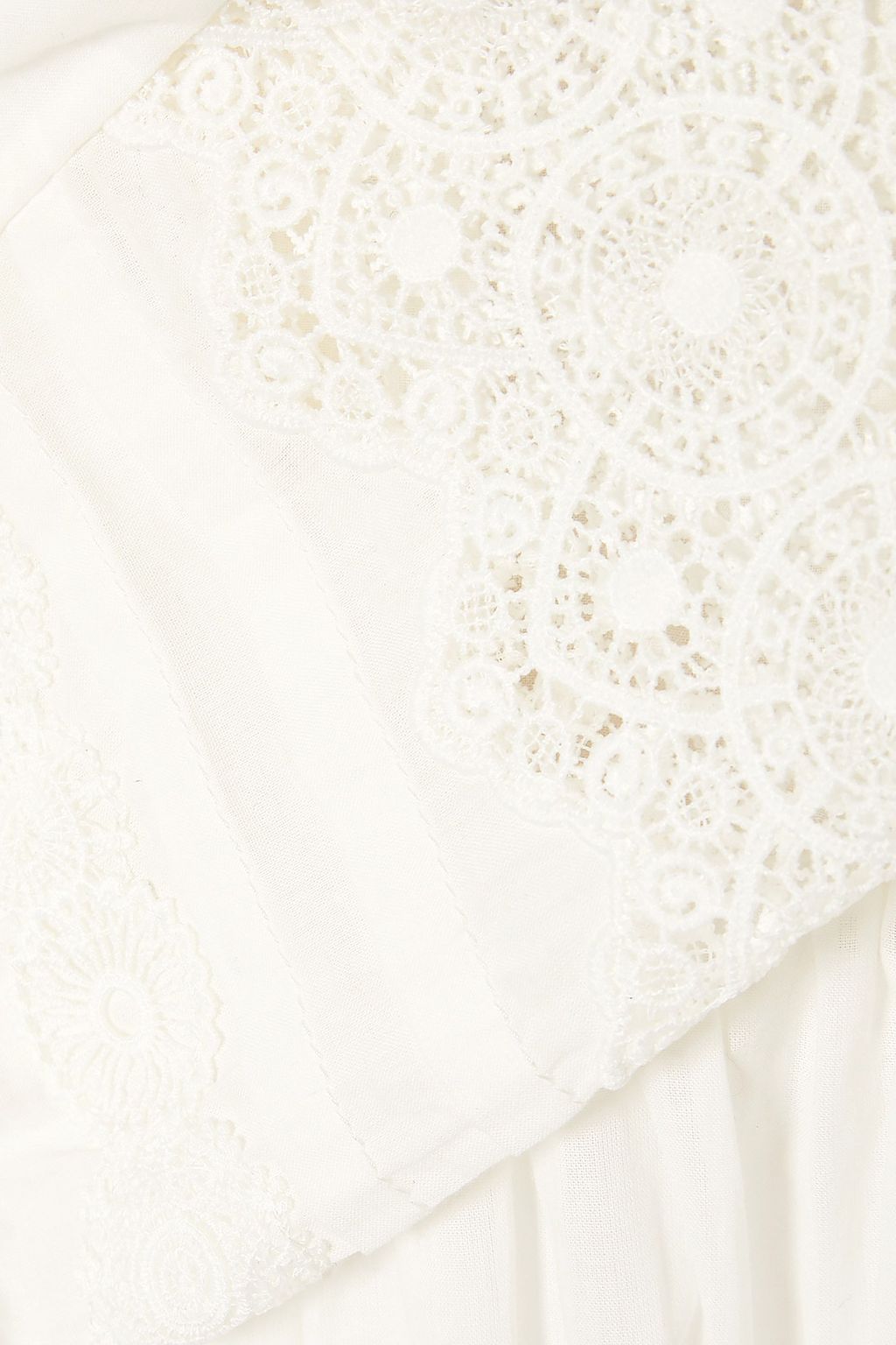 VANESSA BRUNO Maki crocheted lace-trimmed cotton midi dress