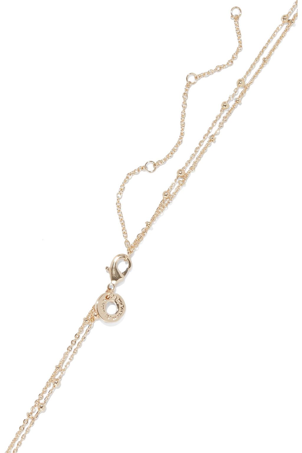 CZ BY KENNETH JAY LANE Gold-tone, faux pearl and crystal necklace