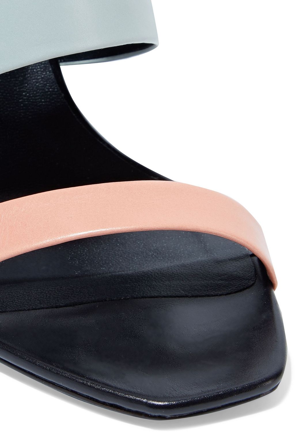 ROGER VIVIER Trompette カラーブロック レザー バックストラップサンダル