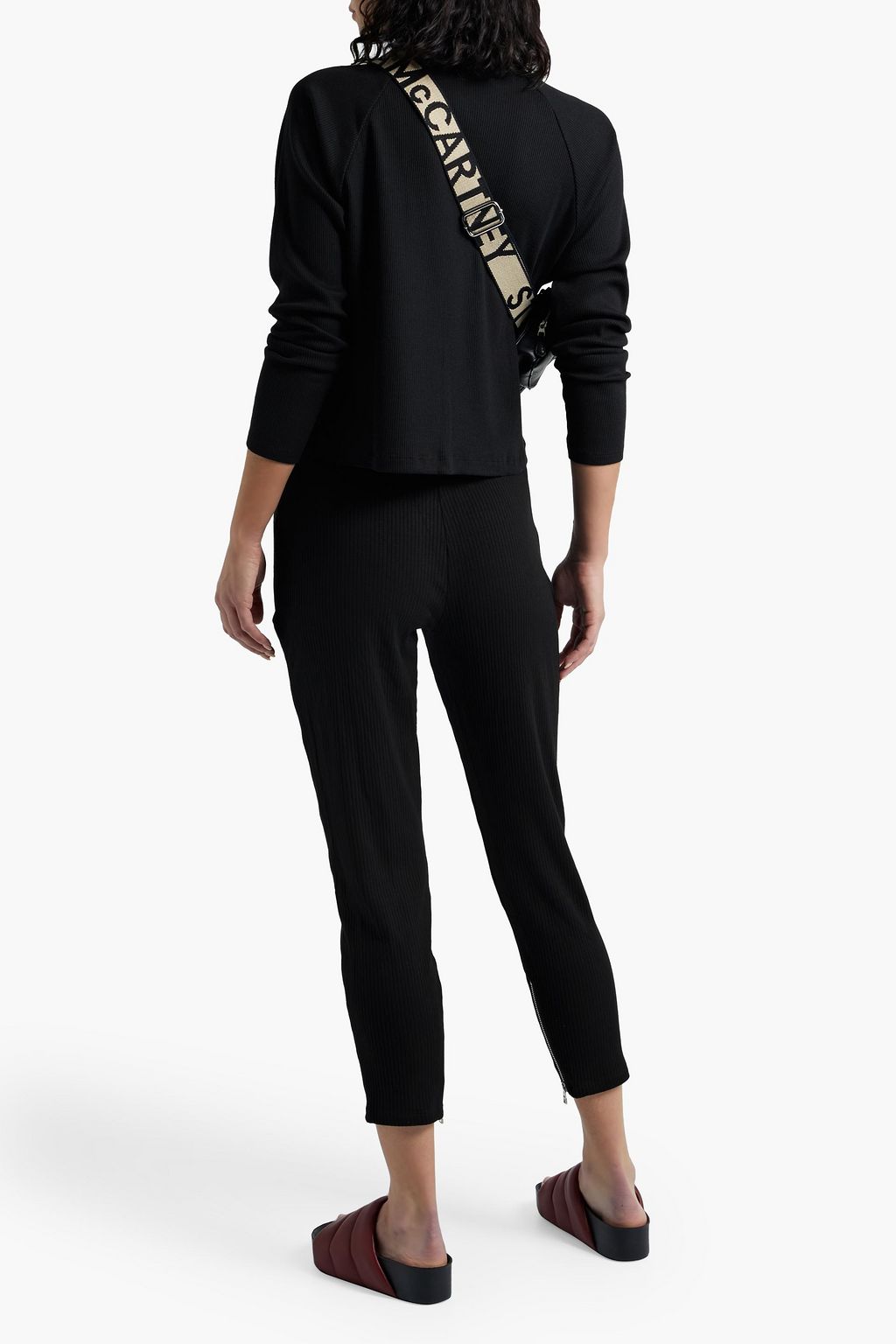 THE RANGE Alloy cropped ribbed-knit track pants