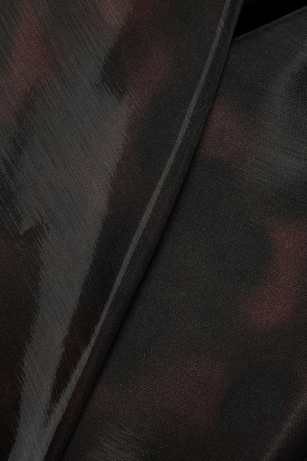 BRANDON MAXWELL Draped printed gazar maxi skirt