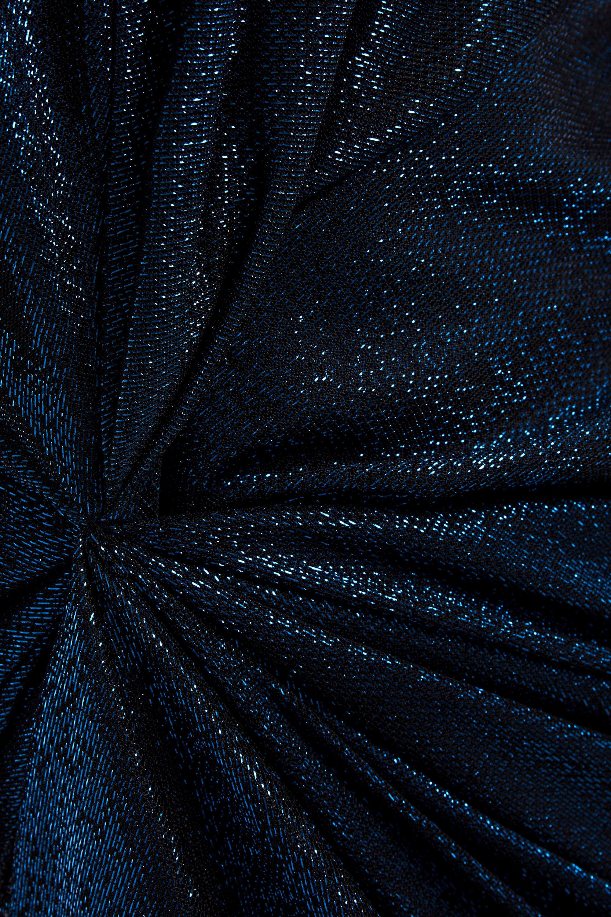 REDEMPTION Cindy wrap-effect draped lamé midi dress thumbnail