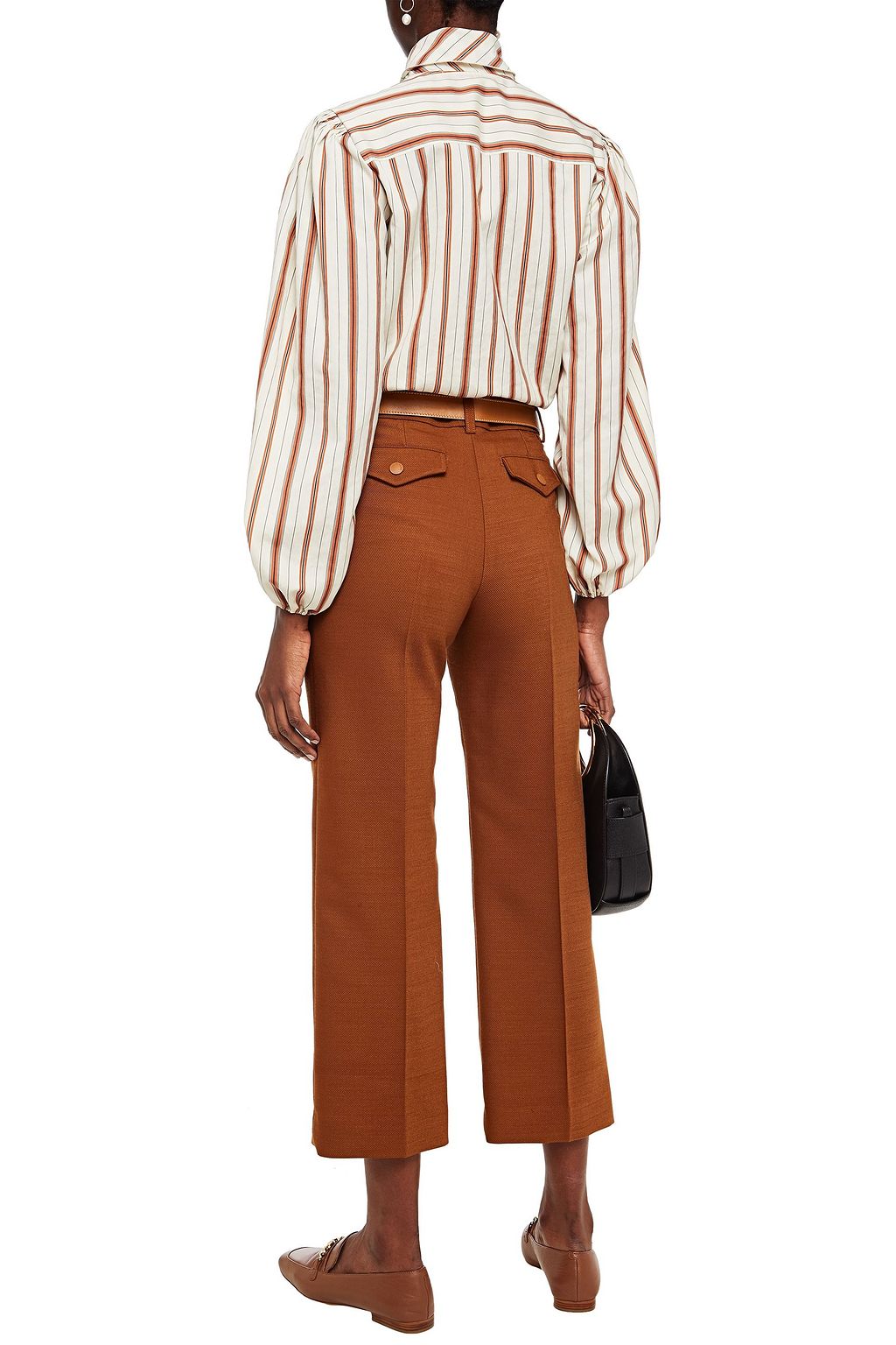 SEE BY CHLOÉ Cropped twill straight-leg pants