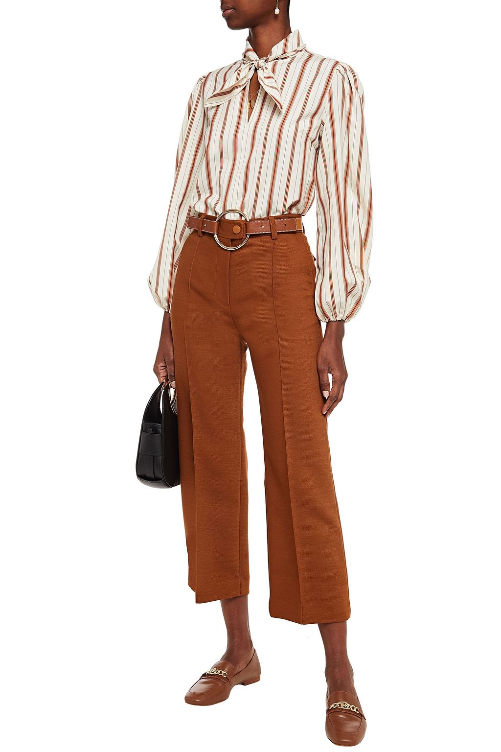 SEE BY CHLOÉ Cropped twill straight-leg pants