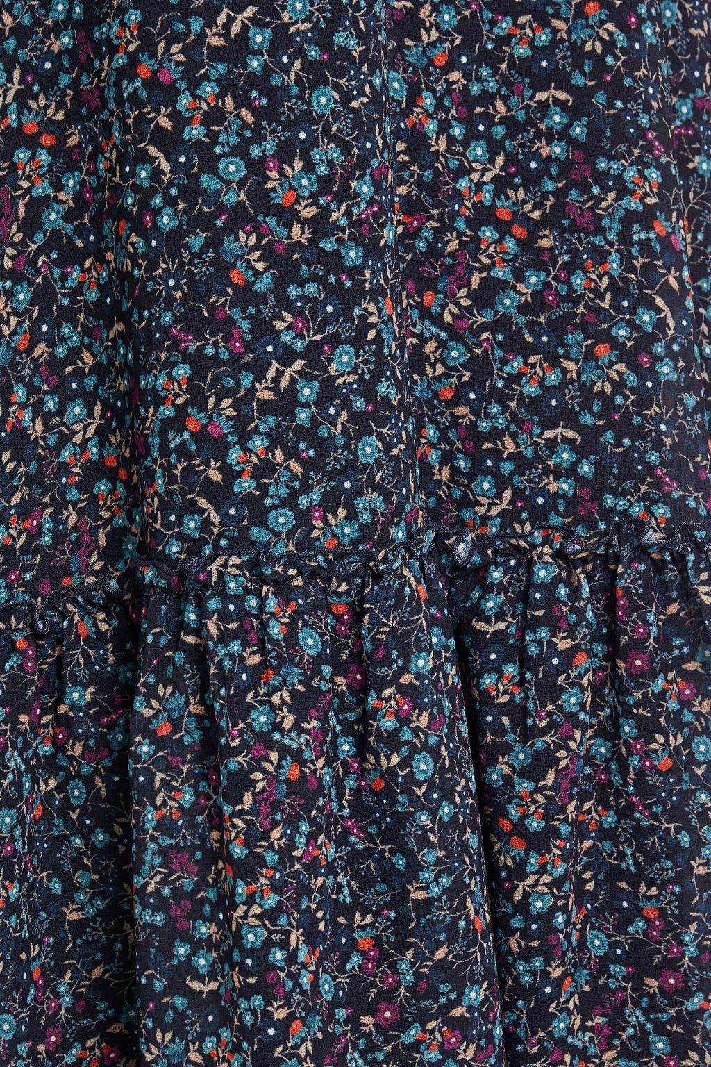 SEE BY CHLOÉ Lace-trimmed floral-print georgette mini dress