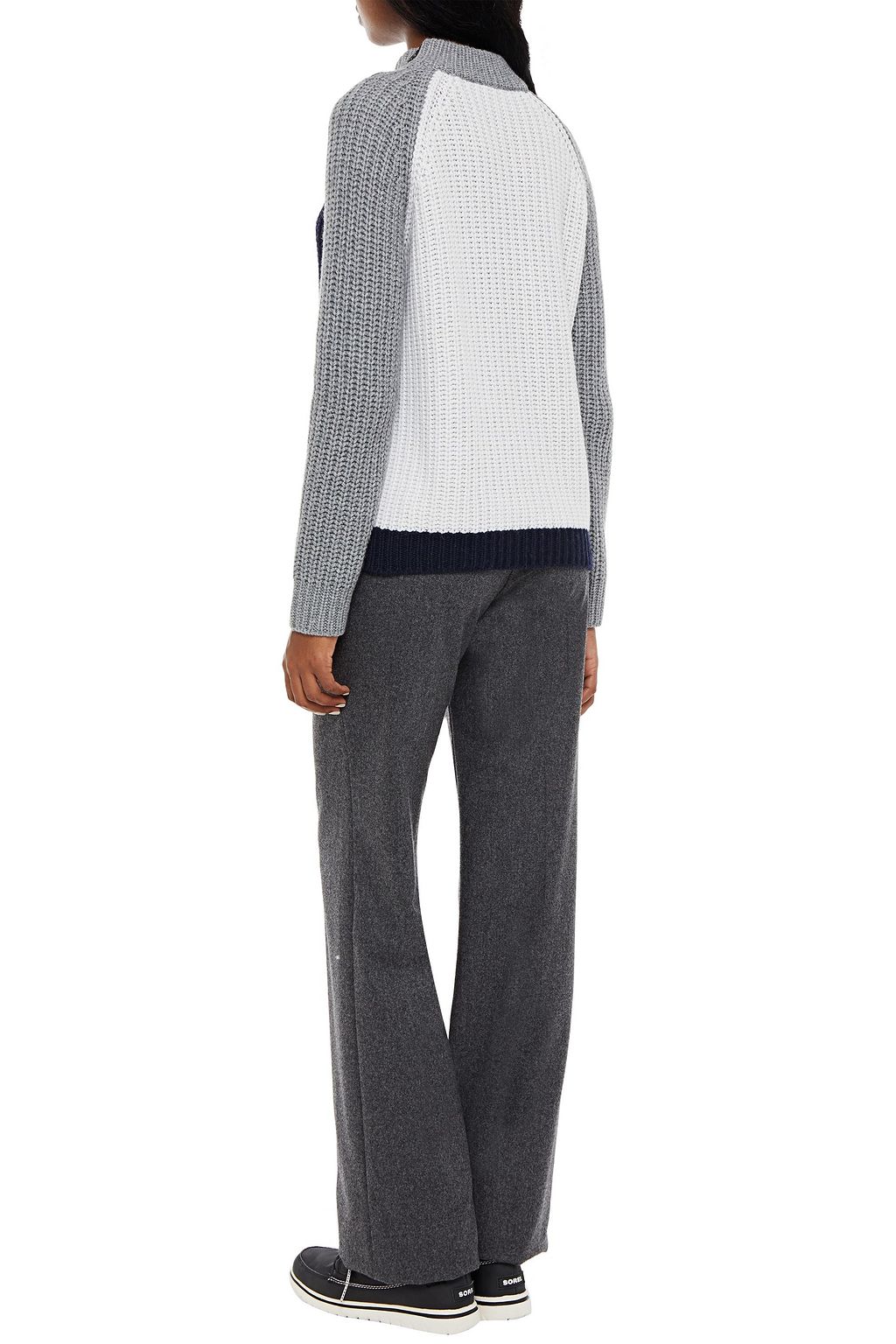 BOGNER Color-block ribbed-knit sweater