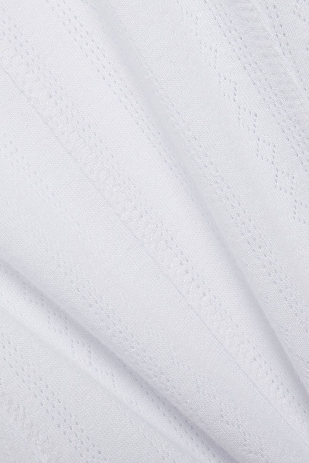 NINETY PERCENT Pointelle-knit organic cotton top