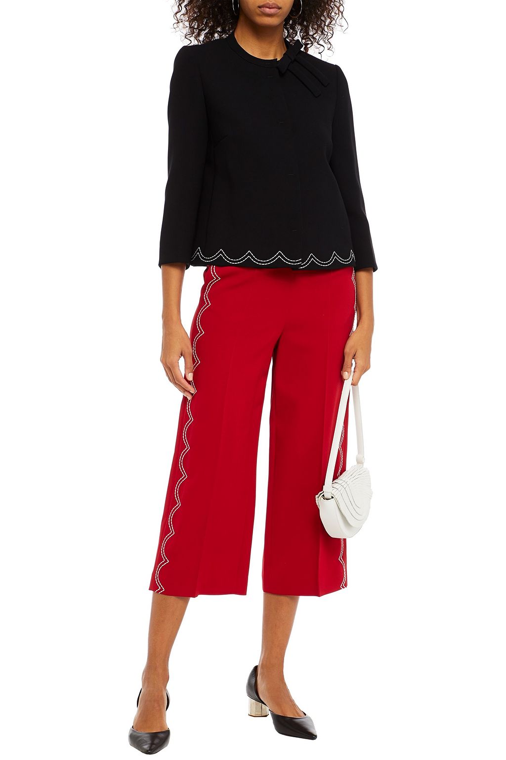 REDVALENTINO Embellished crepe jacket
