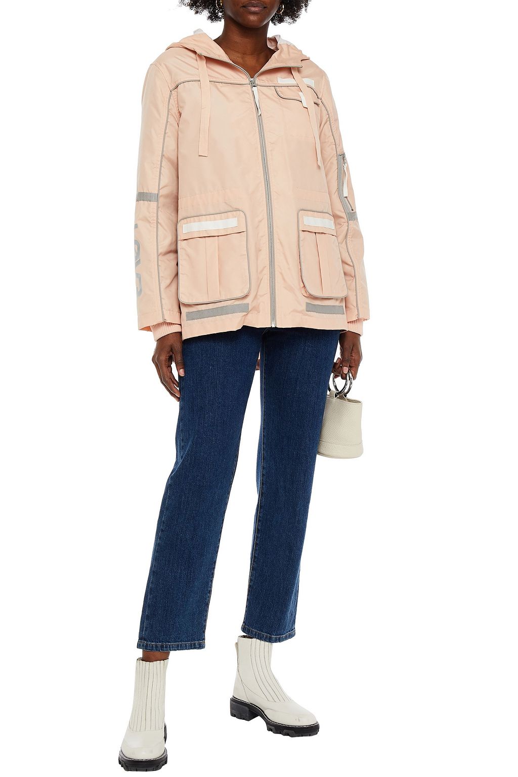 REDVALENTINO Printed shell hooded jacket