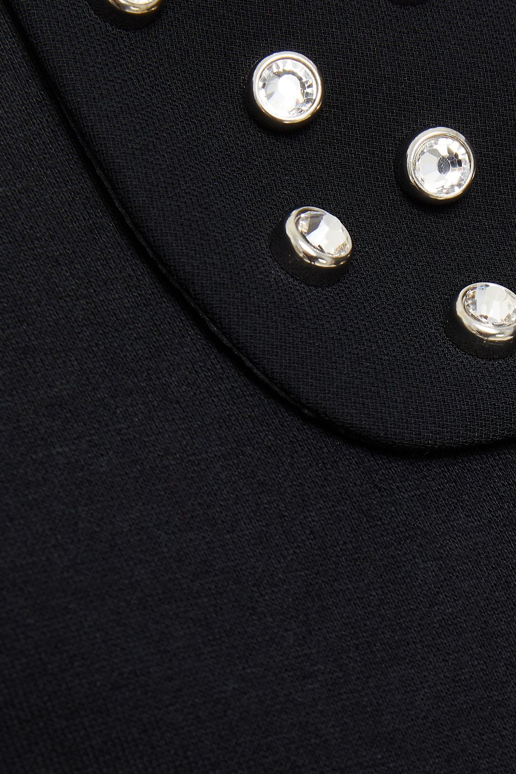 REDVALENTINO Crystal-embellished French cotton-blend terry jacket