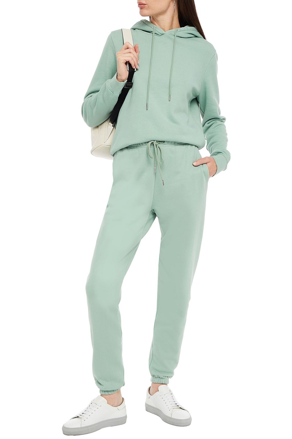 NINETY PERCENT Organic cotton-fleece track pants