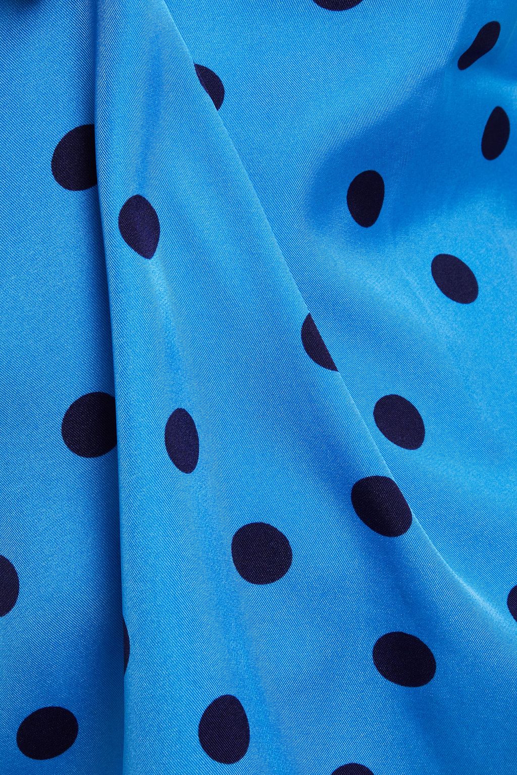 GESTUZ Elsie polka-dot satin-twill top
