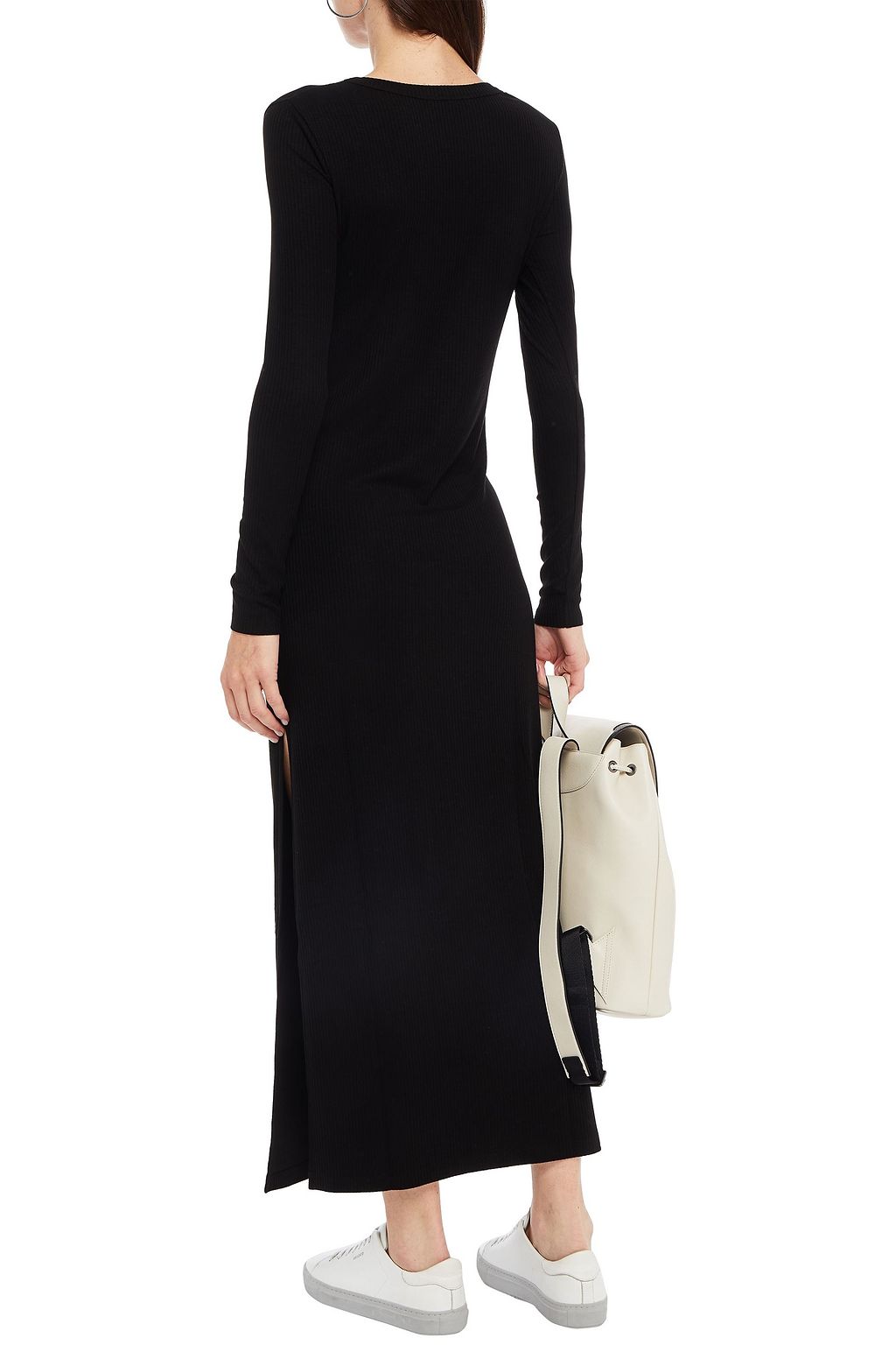 NINETY PERCENT Ribbed stretch-TENCEL™ jersey maxi dress