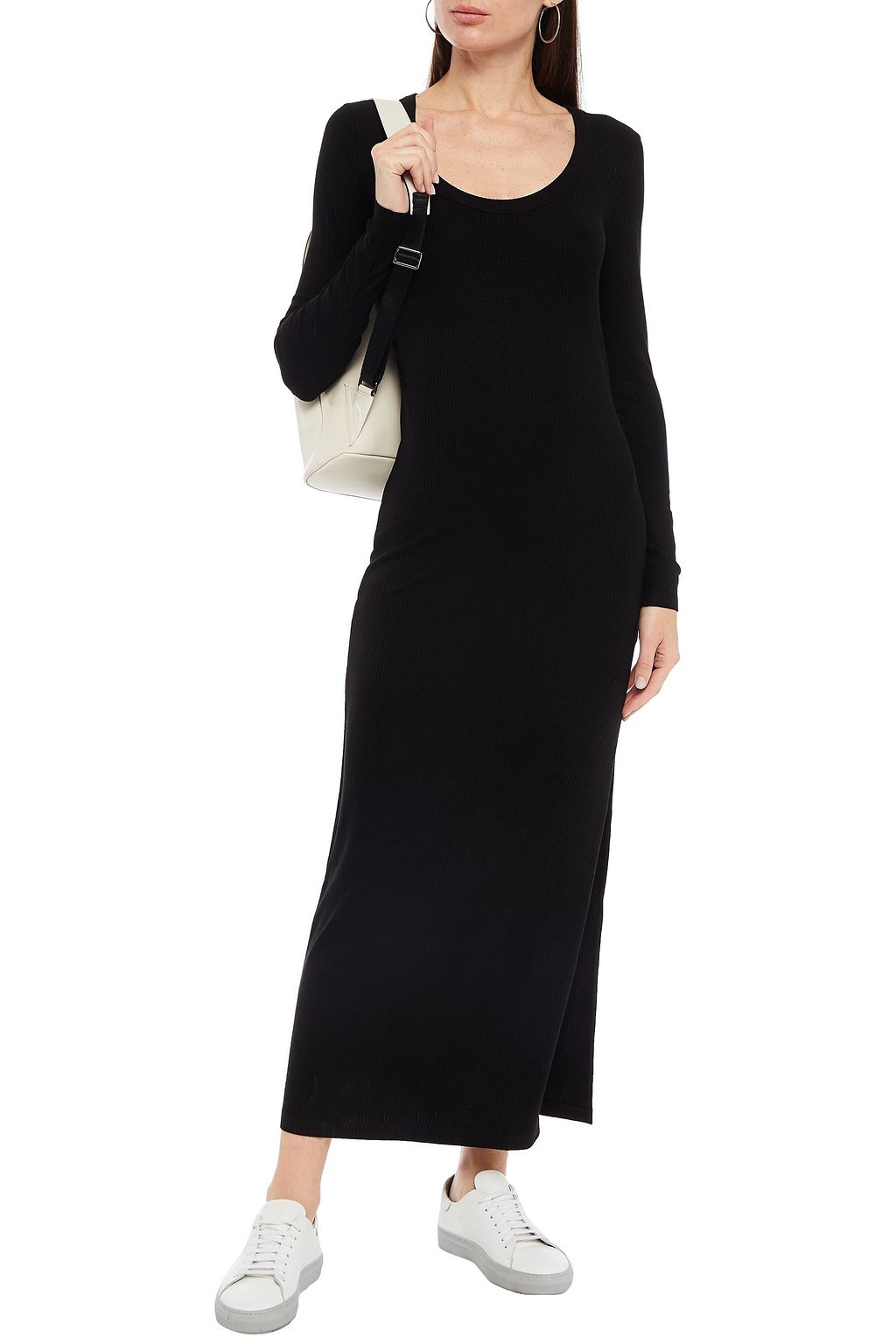 NINETY PERCENT Ribbed stretch-TENCEL™ jersey maxi dress