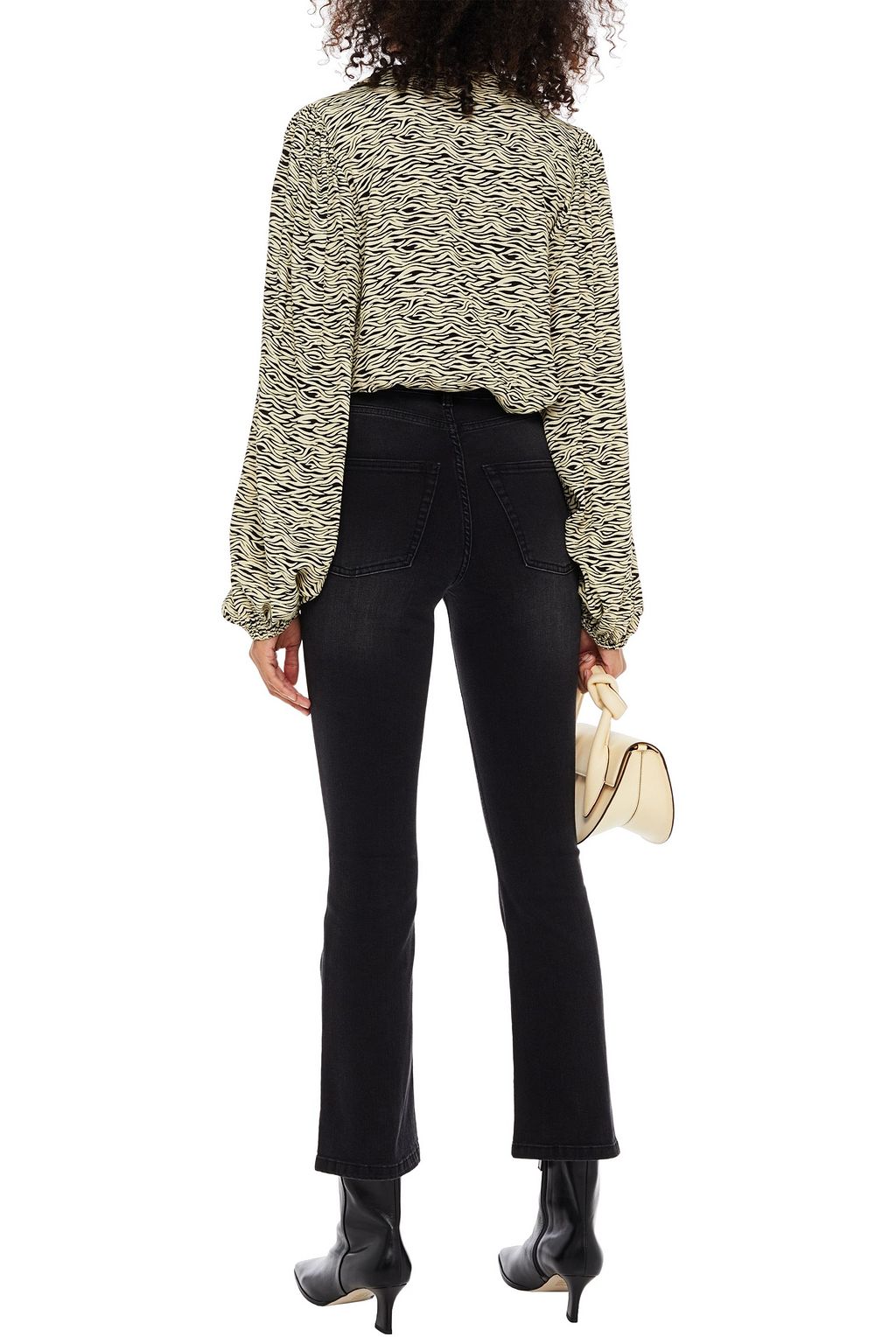 GESTUZ Eileen zebra-print crepe shirt