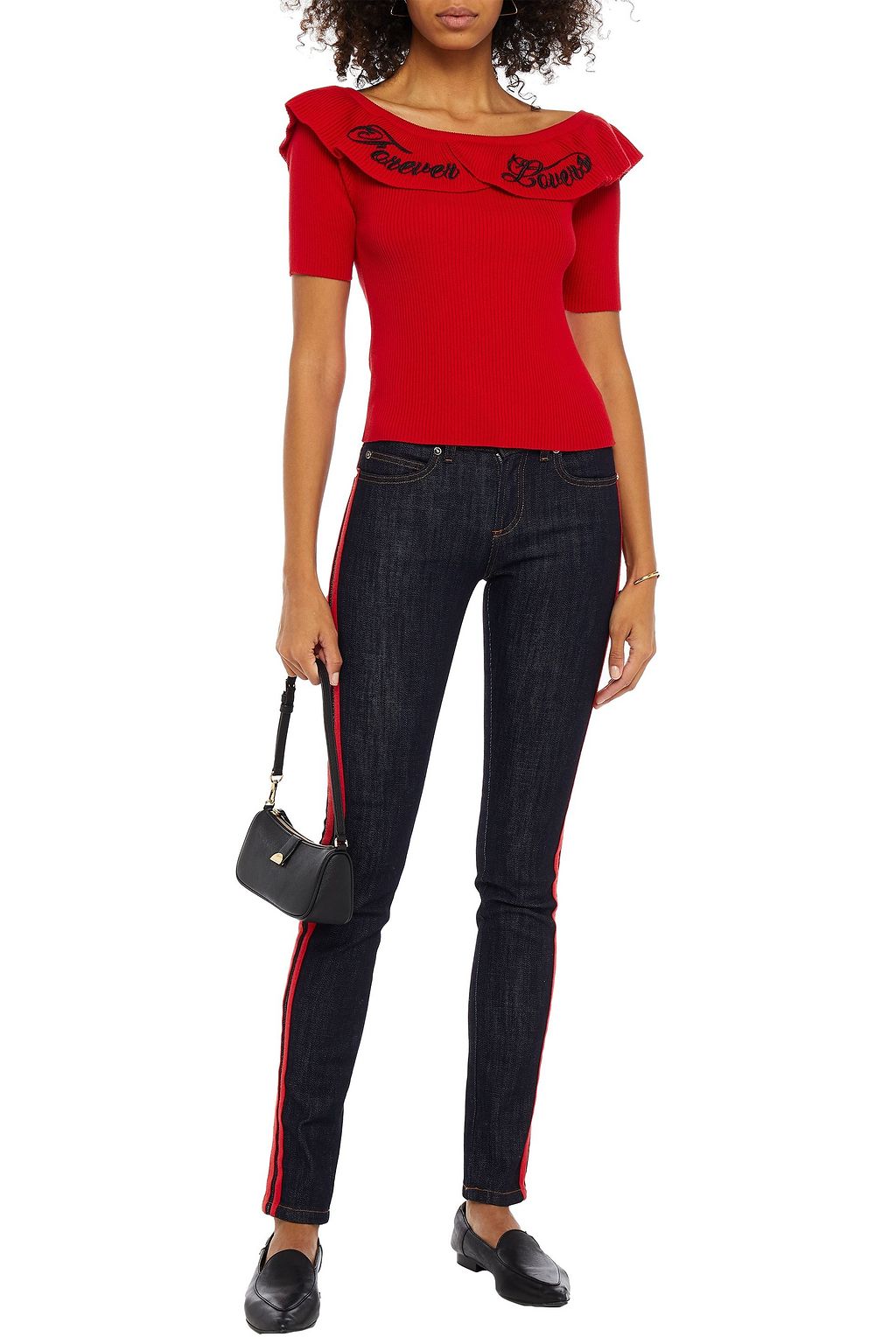 REDVALENTINO Mid-rise skinny jeans