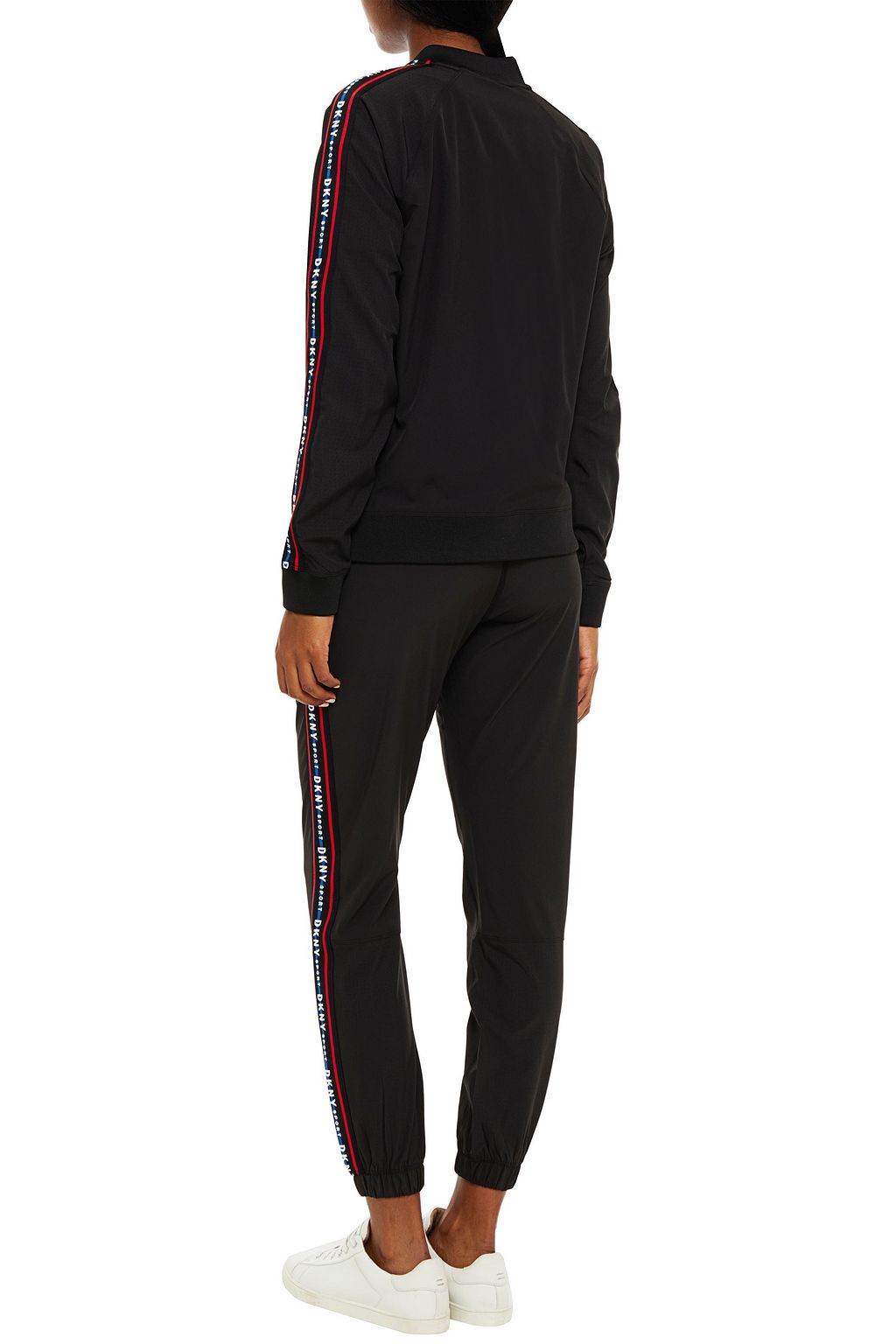 DKNY Perforated stretch track jacket