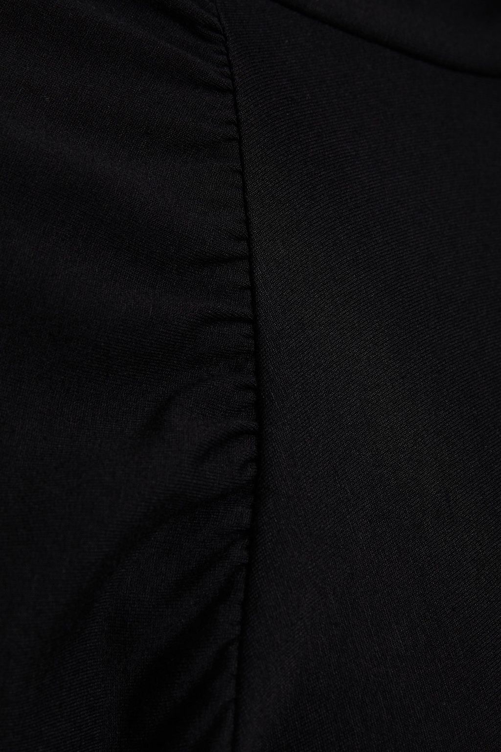 GESTUZ Ruched stretch-fleece top