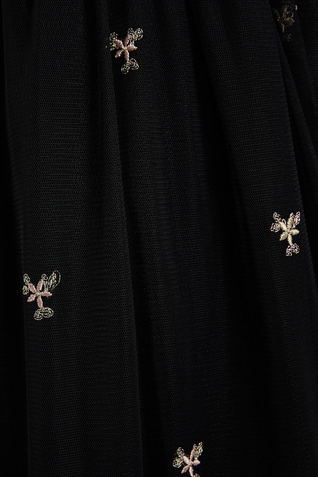REDVALENTINO Ruffled embroidered tulle and point d'esprit dress