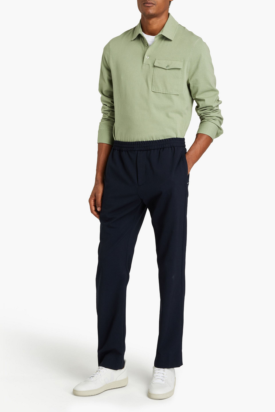 Joseph Man Ettrick Tapered Stretch-twill Trousers In Blue