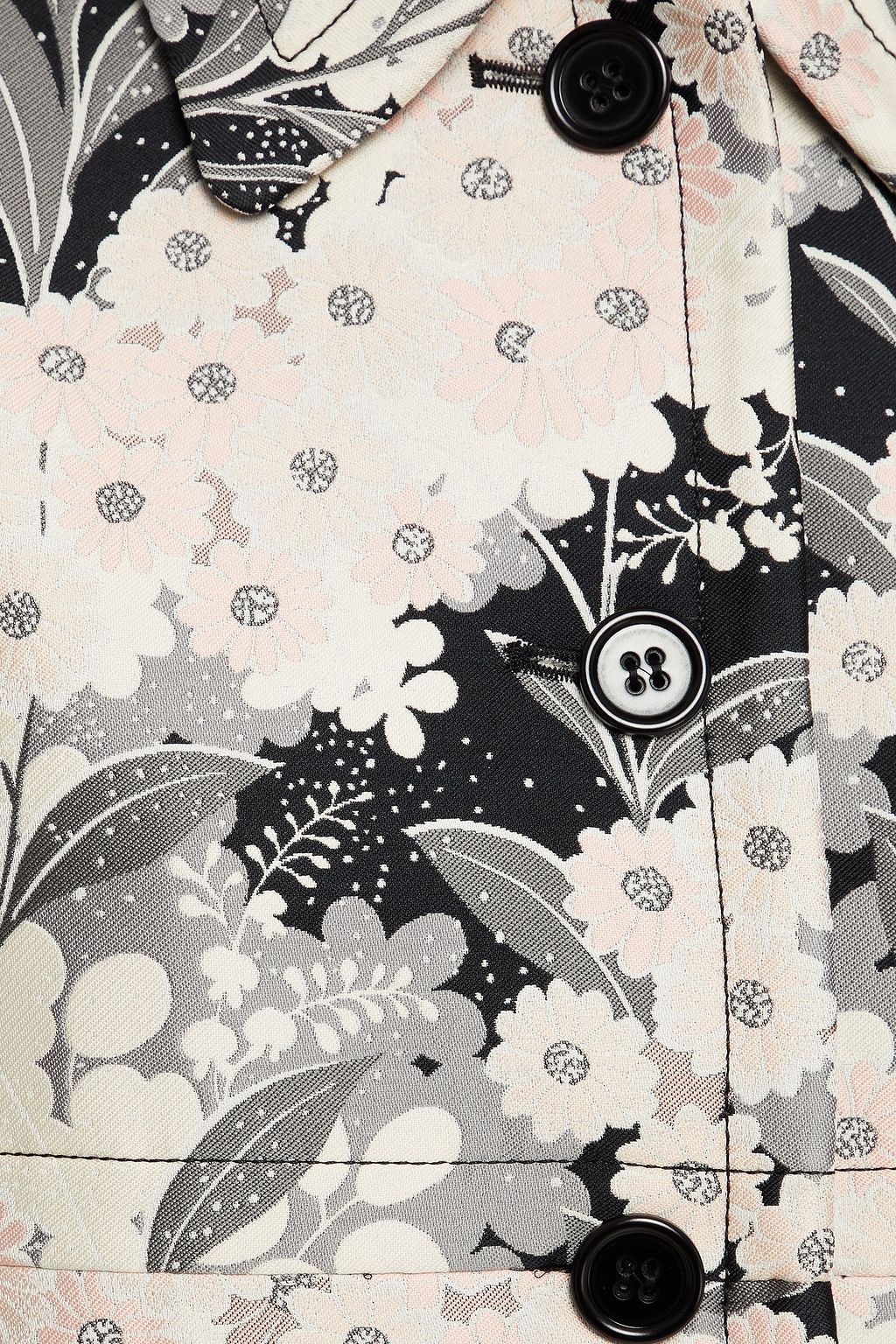 REDVALENTINO Floral-print jacquard coat