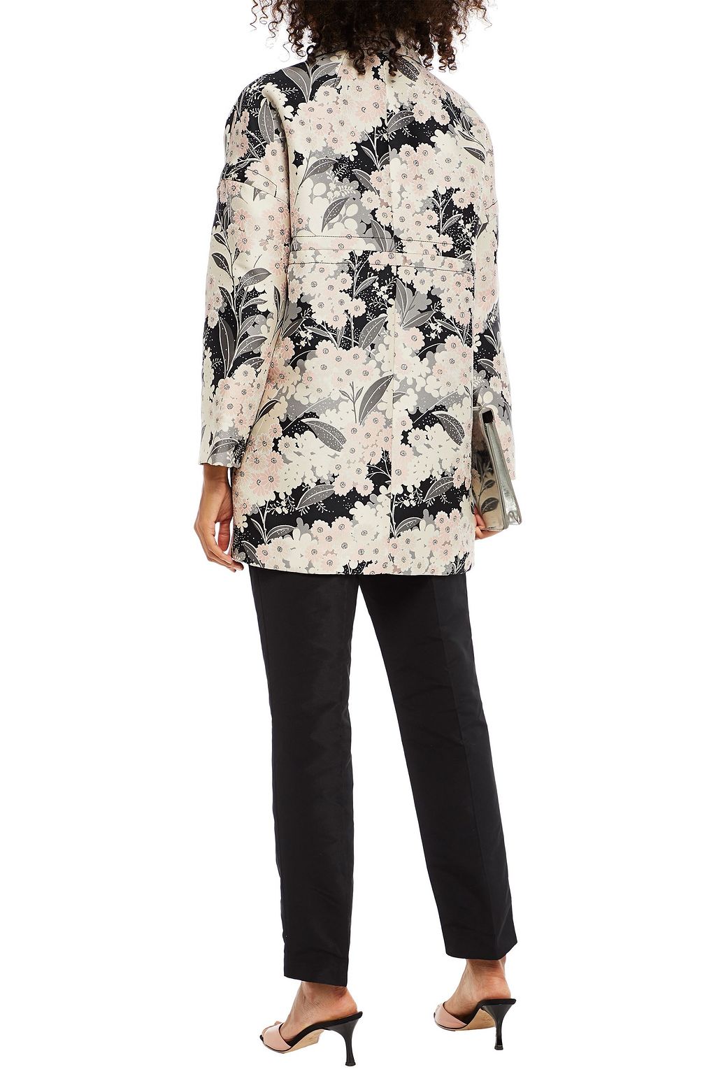 REDVALENTINO Floral-print jacquard coat