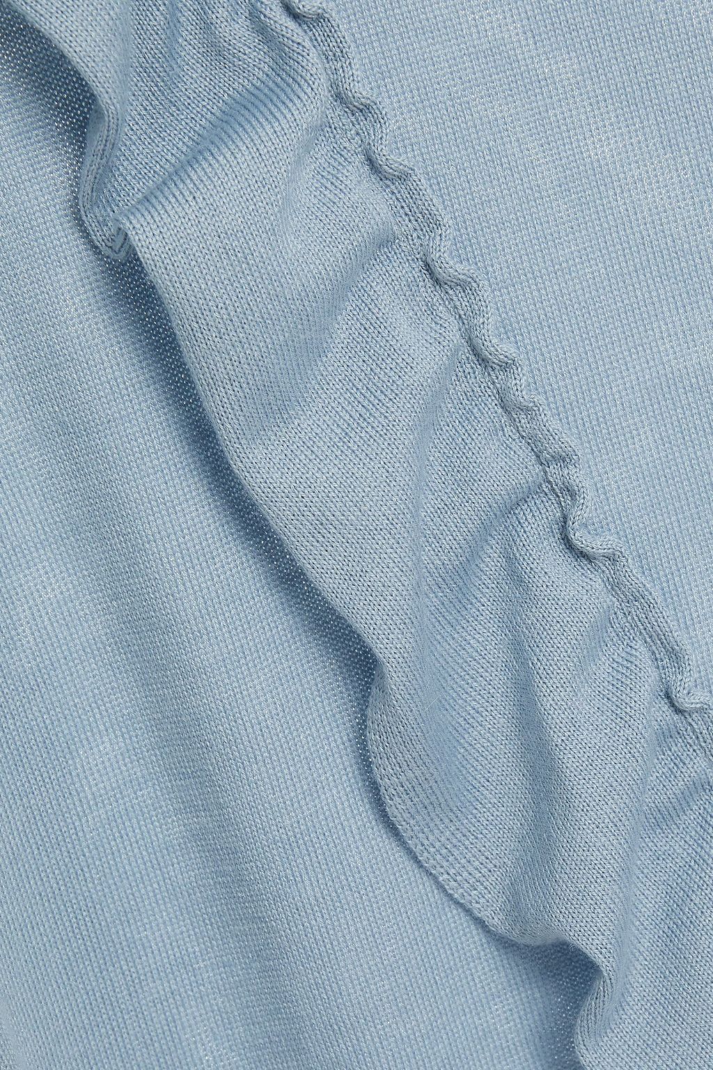 REDVALENTINO Ruffled wool, silk and cashmere-blend sweater