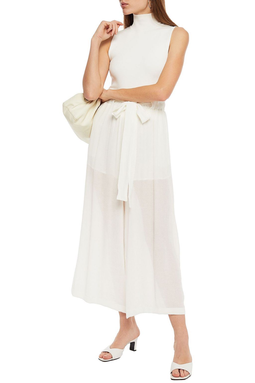 THE RANGE Cropped crepon culottes