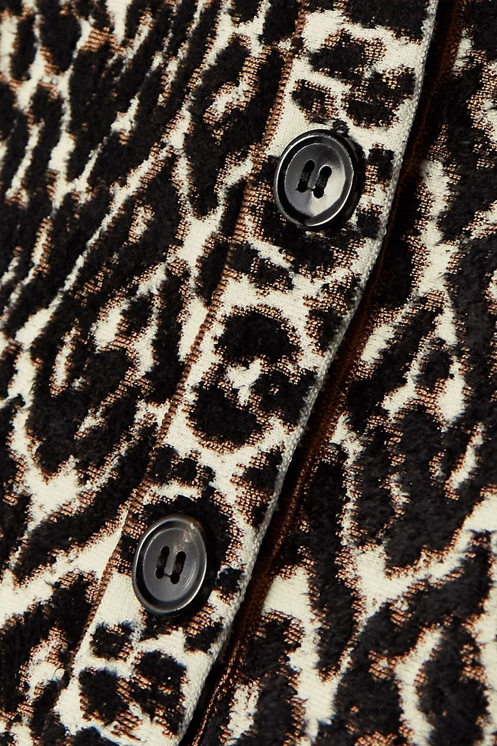 ALAÏA ジャカードニット クロップドカーディガン レオパードプリント